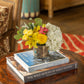 WINE COASTER W- TURQ. -RUG PATTERN STAMP WJA-001-2-T
