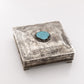 LARGE STAMPED SQ. BOX W- TURQ WJA-008-T