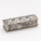 STAMPED EYEGLASS BOX W- TURQ WJA-014