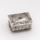 SMALL STAMPED BOX W- TURQ WJA-015-4-T