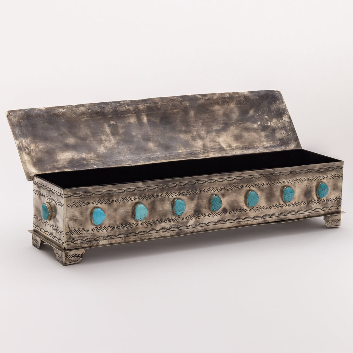 LARGE MANTLE BOX W- TURQ WJA-032