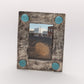 4x6 SILVER FRAME W- DIMPLES & 4 STONES WJA-070-T-SL
