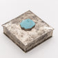 SILVER 8X8 BOX W- TURQ WJA-076-T-SL