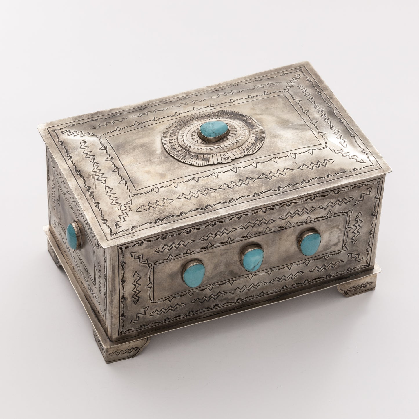 9 STONE BOX W- TURQ WJA-082-1-T