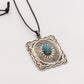 STAMPED SCALLOP EDGE PENDANT-NECKLACE WJA-085-1