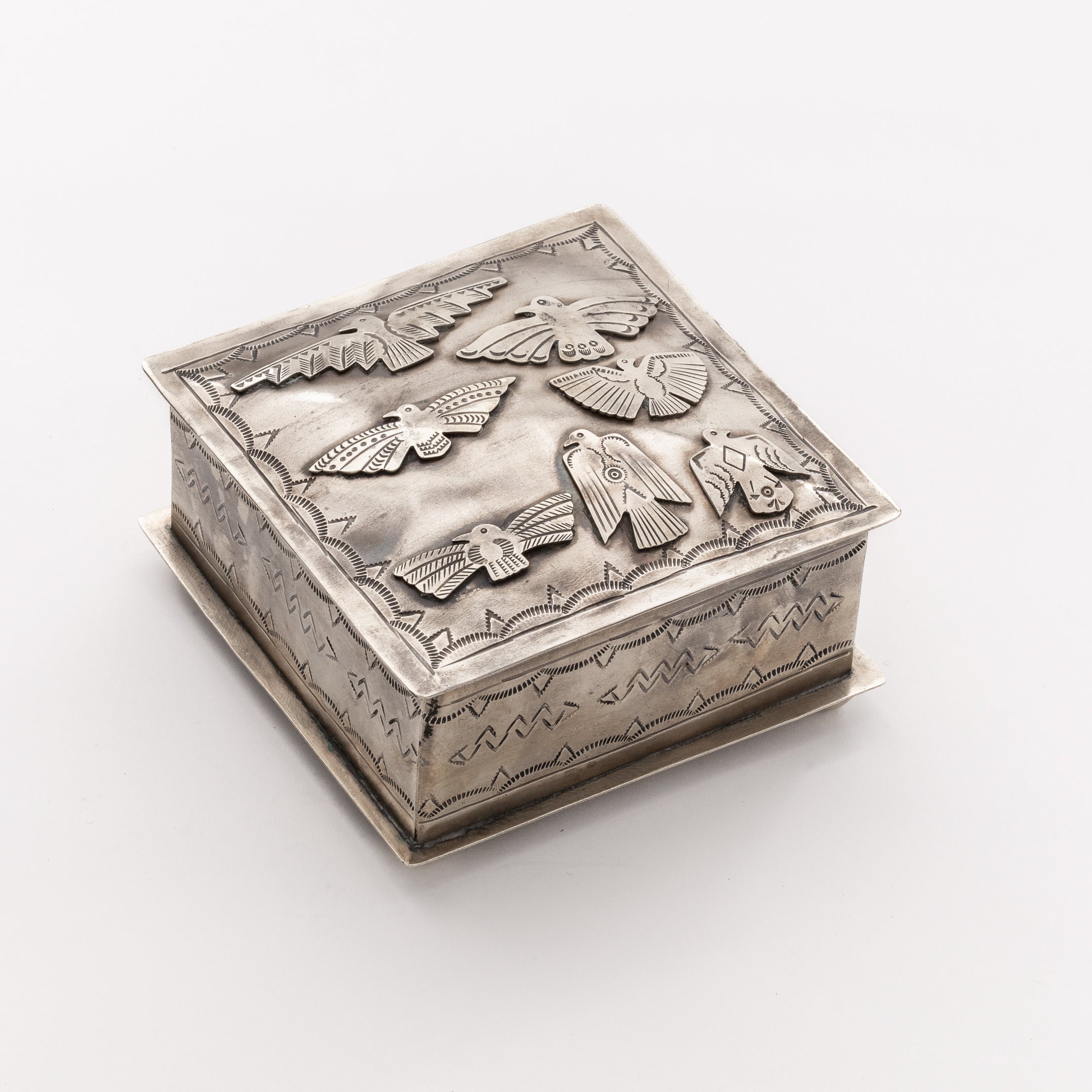 Alexander Rustic Silver Box 7 THUNDERBIRDS BOX WJA-097 – J. Alexander Rustic Silver