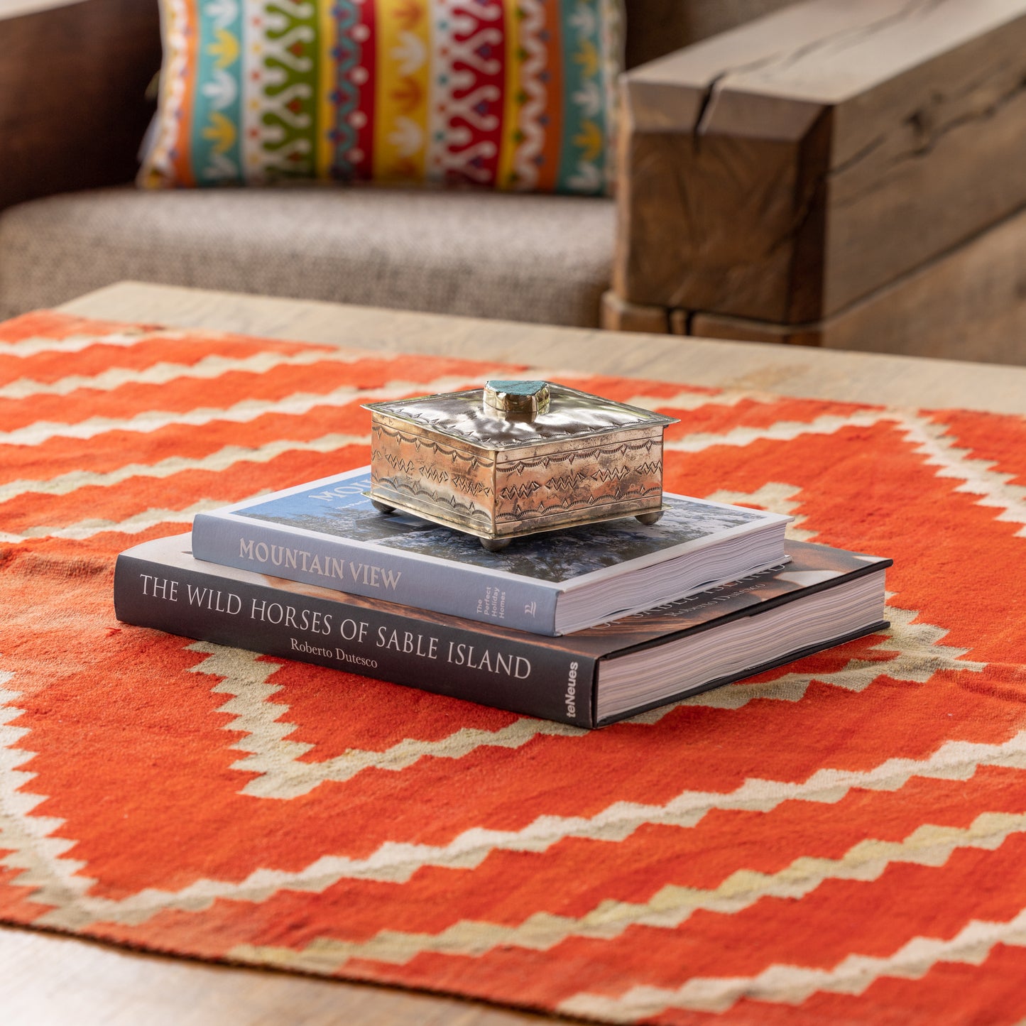 SQ. BOX W- SMALL TURQ. SLAB WJA-105-T