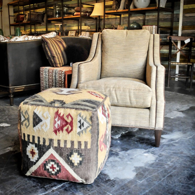 KILIM FOOTSTOOL