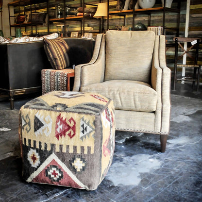 KILIM FOOTSTOOL