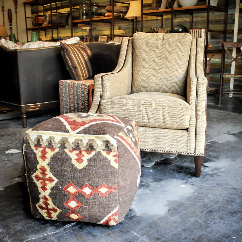 KILIM FOOTSTOOL
