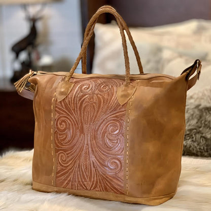 COWHIDE WEEKEND BAG
